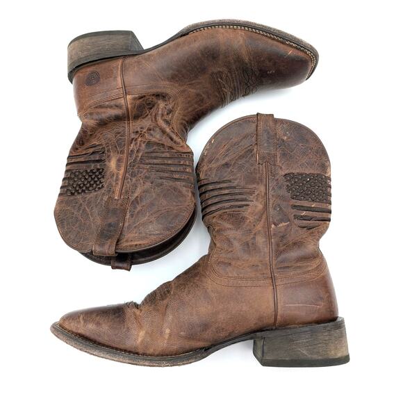 Ariat Circuit Patriot Western Boots Square Toe Men\'s Brown Size US14D EU48 main image 12